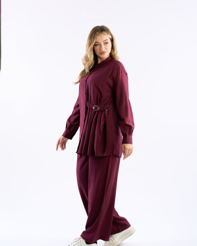 Crinkle set with belt