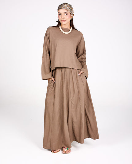 Linen skirt set