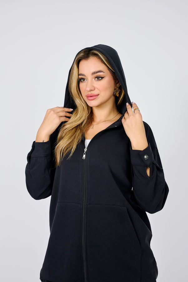 Modal hooded jacket