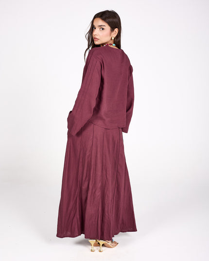 Linen skirt set