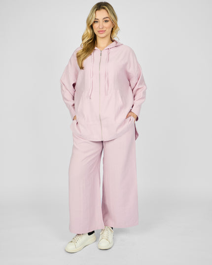 Hooded zippered set