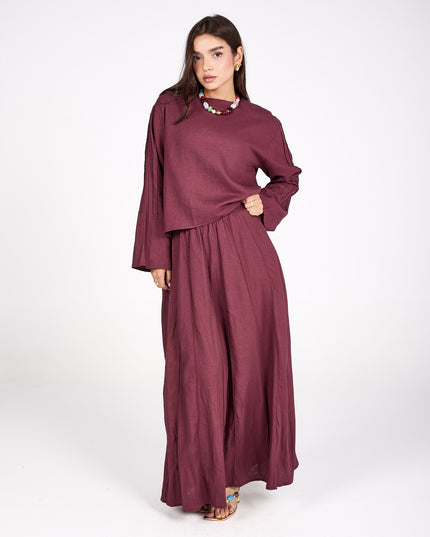 Linen skirt set