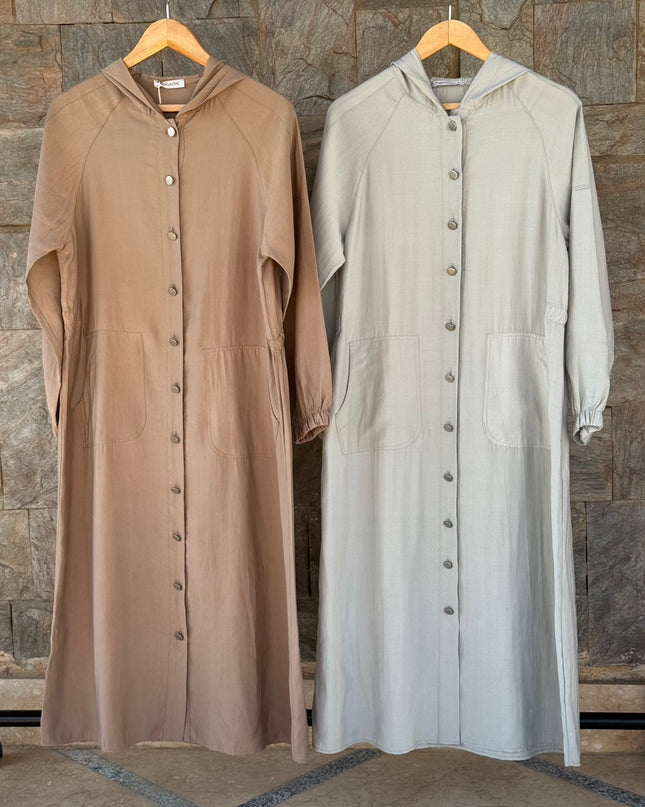 Long hooded shirt