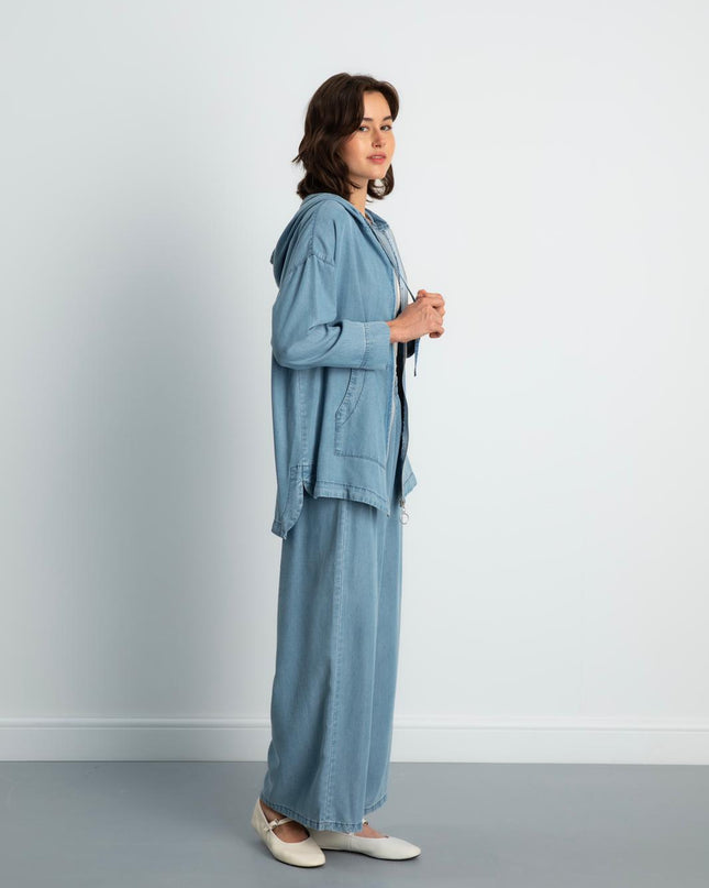 Hooded denim set
