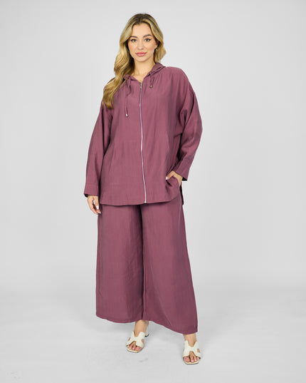 Hooded zippered set