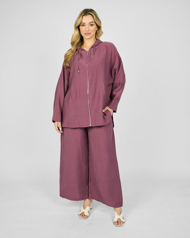Hooded zippered set