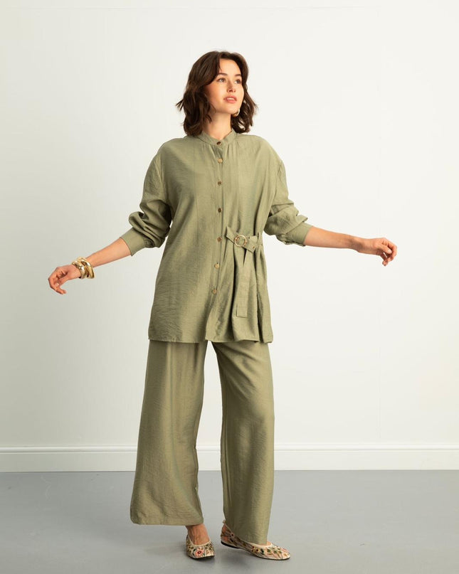 Crinkle set with belt