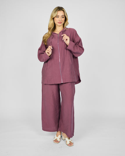 Hooded zippered set