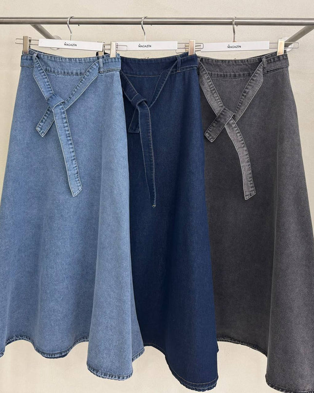 Classic Denim Maxi Skirt