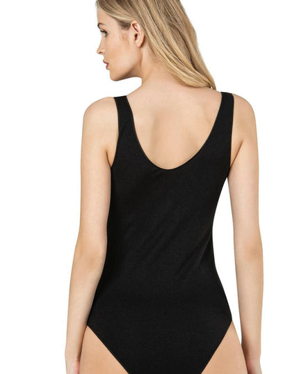 Essential Scoop Neck Bodysuit - Black