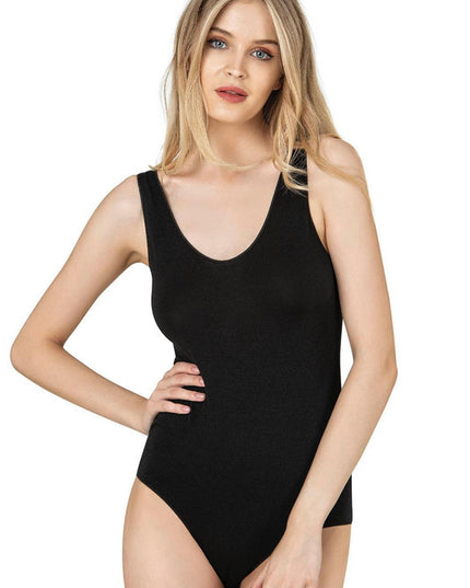 Essential Scoop Neck Bodysuit - Black