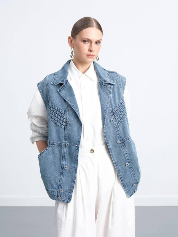 Denim Tailored Vest