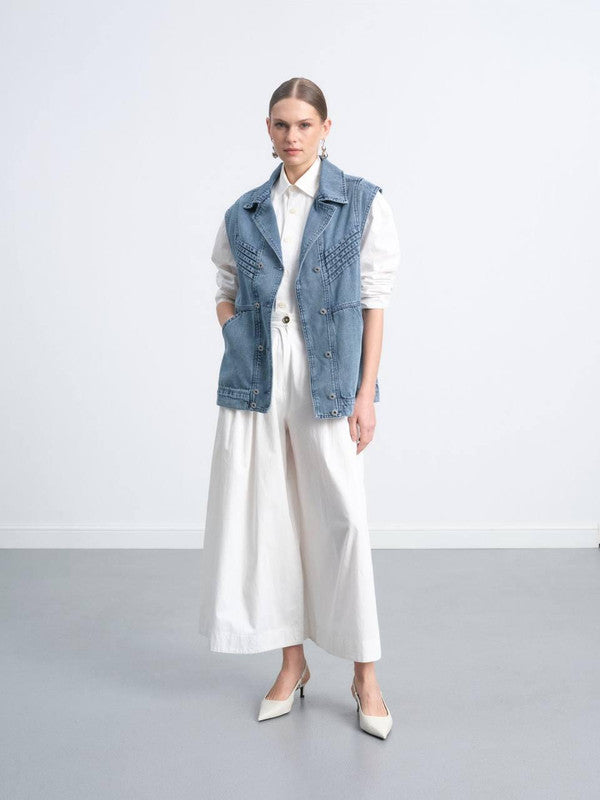 Denim Tailored Vest