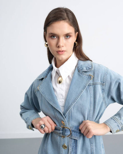 Classic Denim Trench