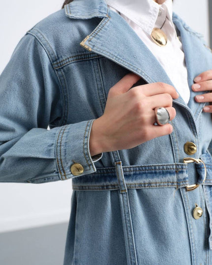 Classic Denim Trench