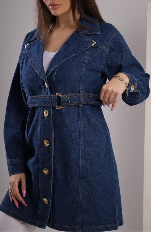 Classic Denim Trench