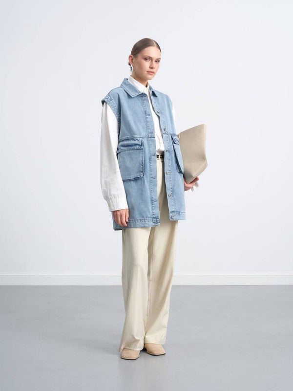 Classic Sleeveless Denim Vest
