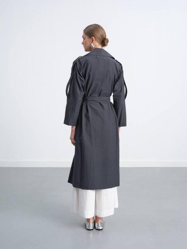 Modern Cutout Trench Coat