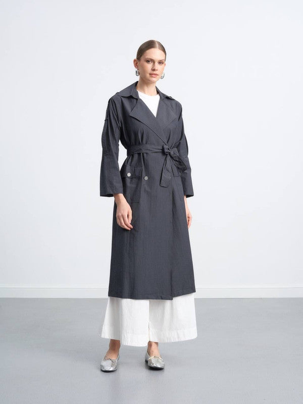 Modern Cutout Trench Coat